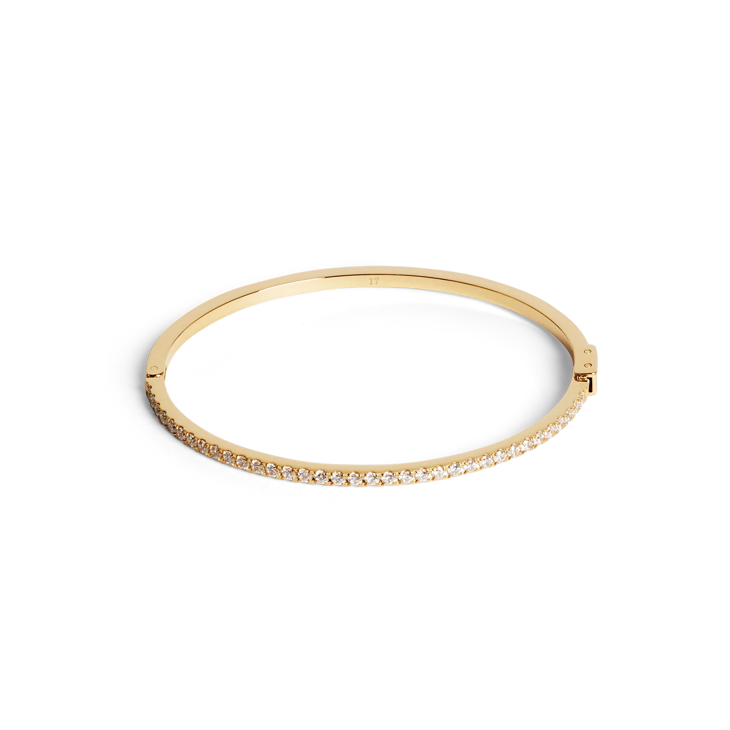 Gold Eternal Love Bangle | Crystal