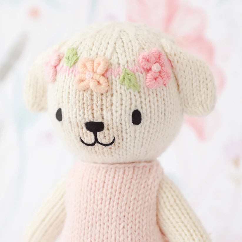 Tiny Charlotte the Dog Hand-Knit Doll