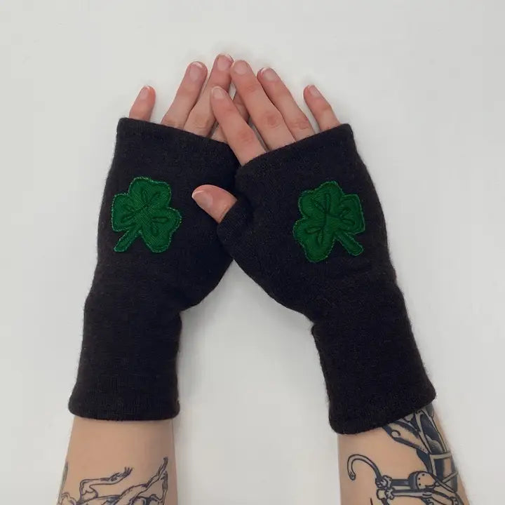 Fingerless Cashmere Gloves | Shamrock