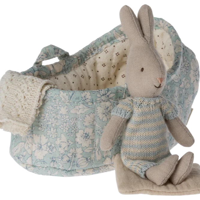 Micro Rabbit in Carrying Cot