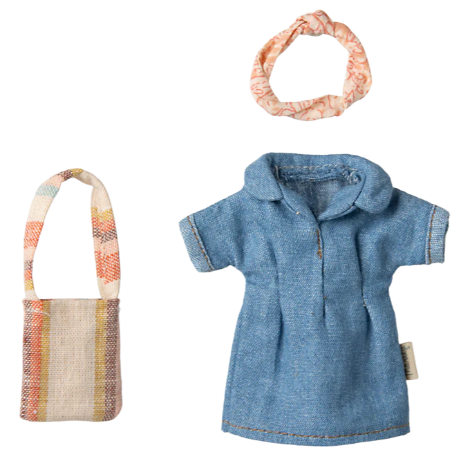 Denim Dress and Bag | Mom Mouse
