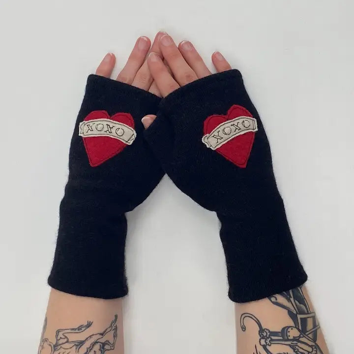 Fingerless Cashmere Gloves | Tattoo Heart Xoxo