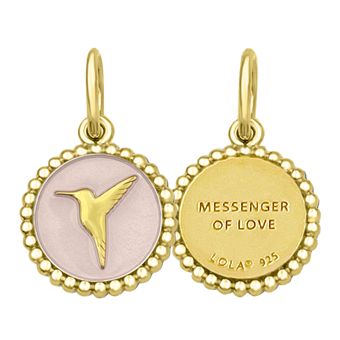 Lola Small Pendant | Gold Hummingbird