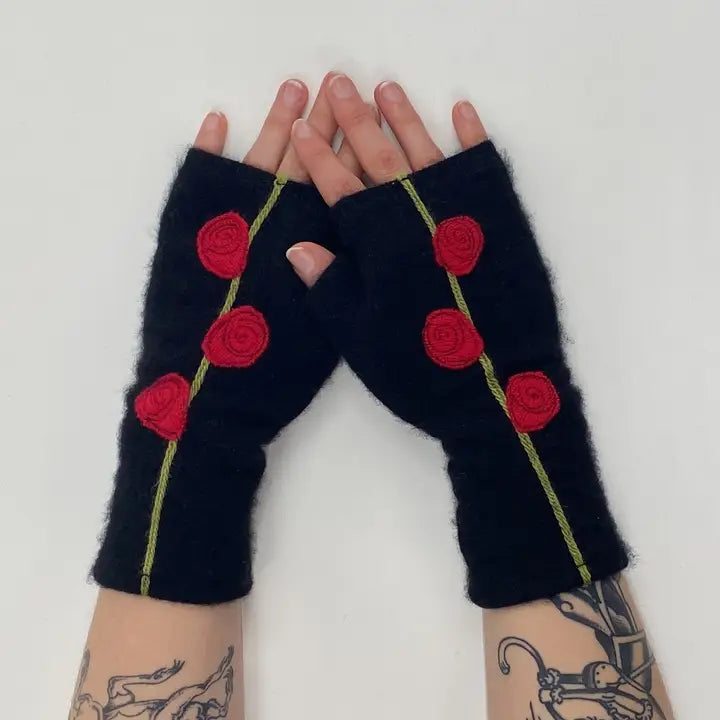 Fingerless Cashmere Gloves | Rosebud