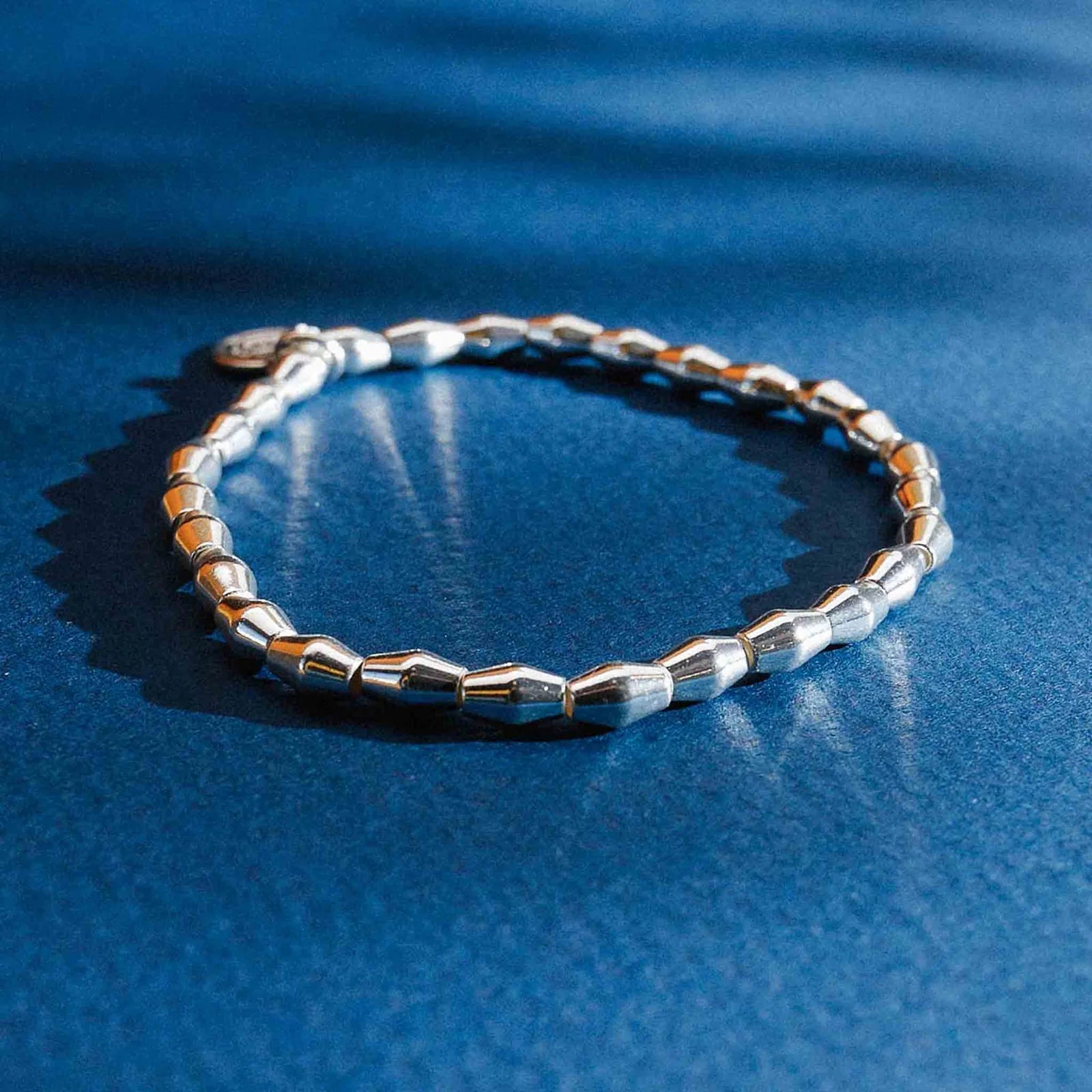It's A Gas! - Shiny Gold Beaded Stretch Bracelet