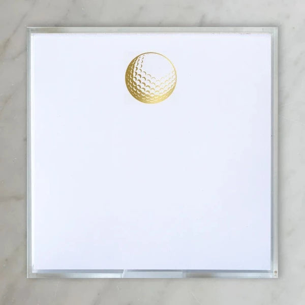 Gold Foil Golf Notepad | Paddie