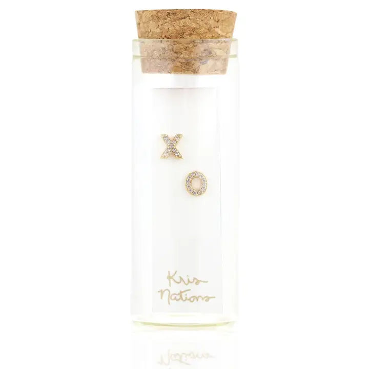 Xo Crystal Stud Earrings