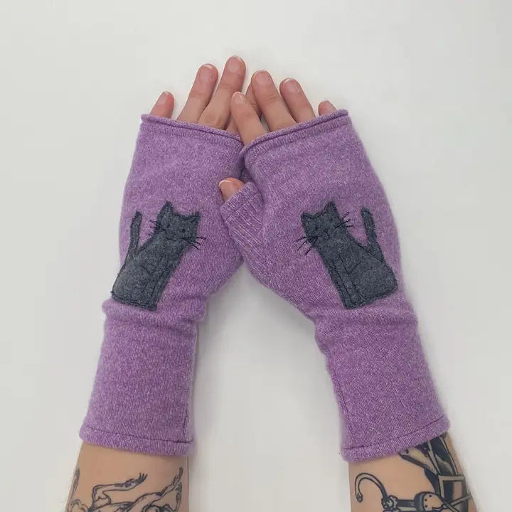 Fingerless Cashmere Gloves | Cat