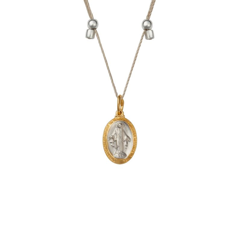 Higher Power Mother Mary Slider Necklace | 2-Tone