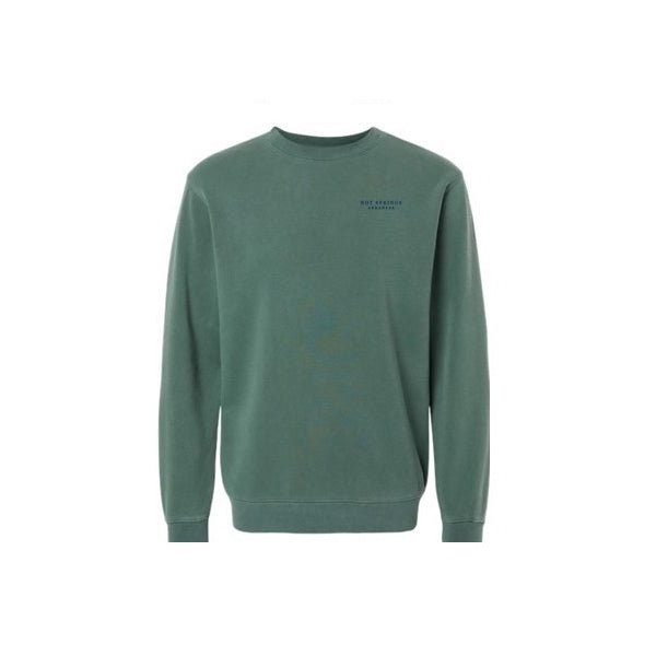 Hot Springs Embroidered Crew Sweatshirt | Navy Thread