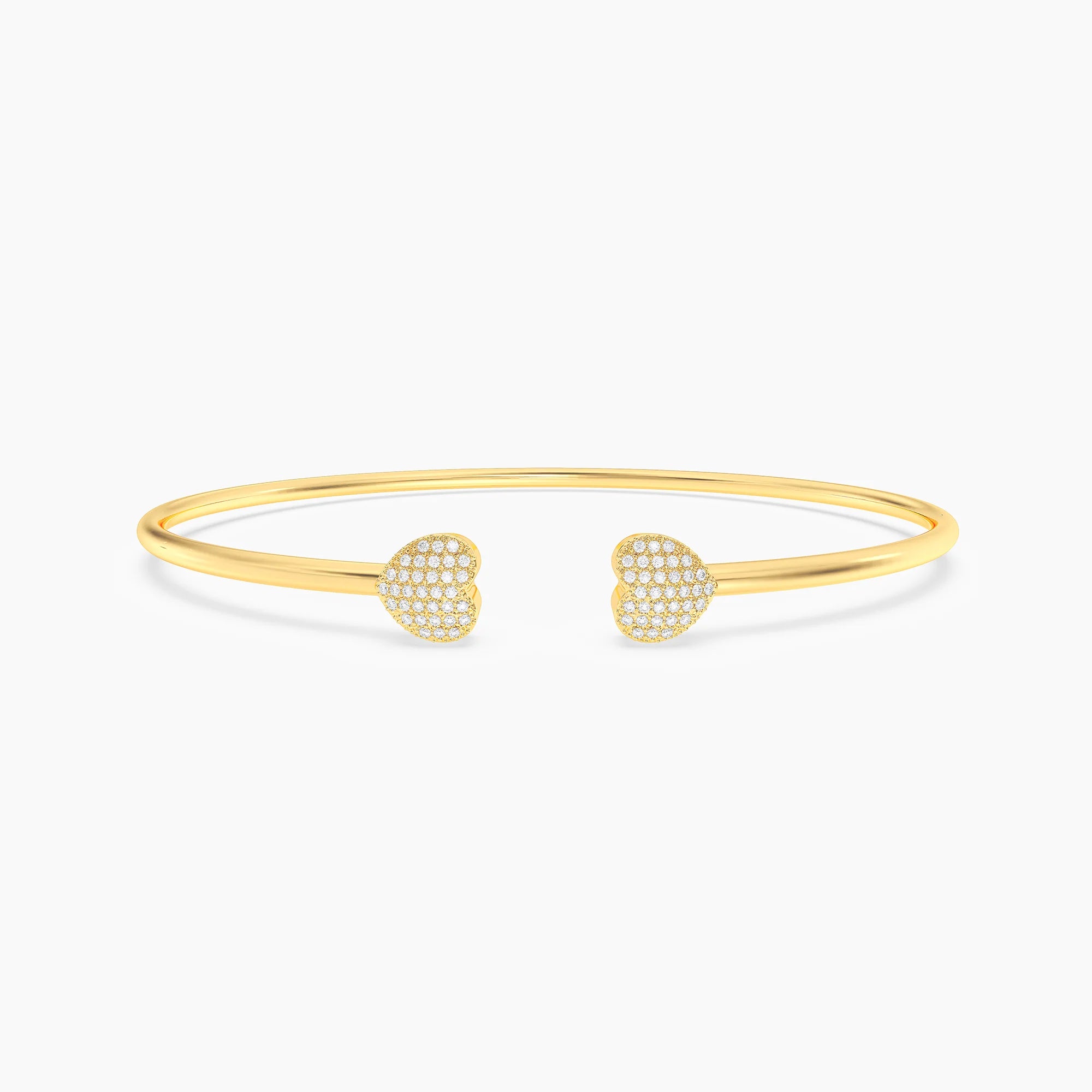 Twin Hearts Cuff Bracelet