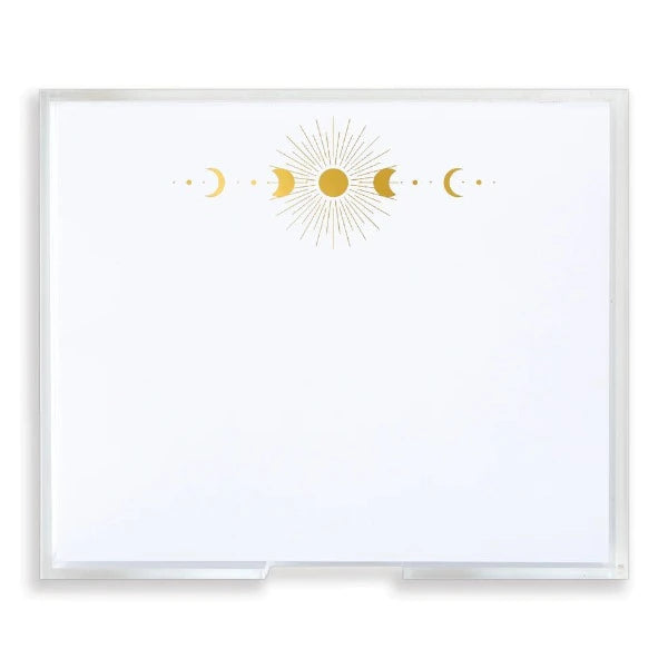 Gold Foil Moon Notepad | Luxe