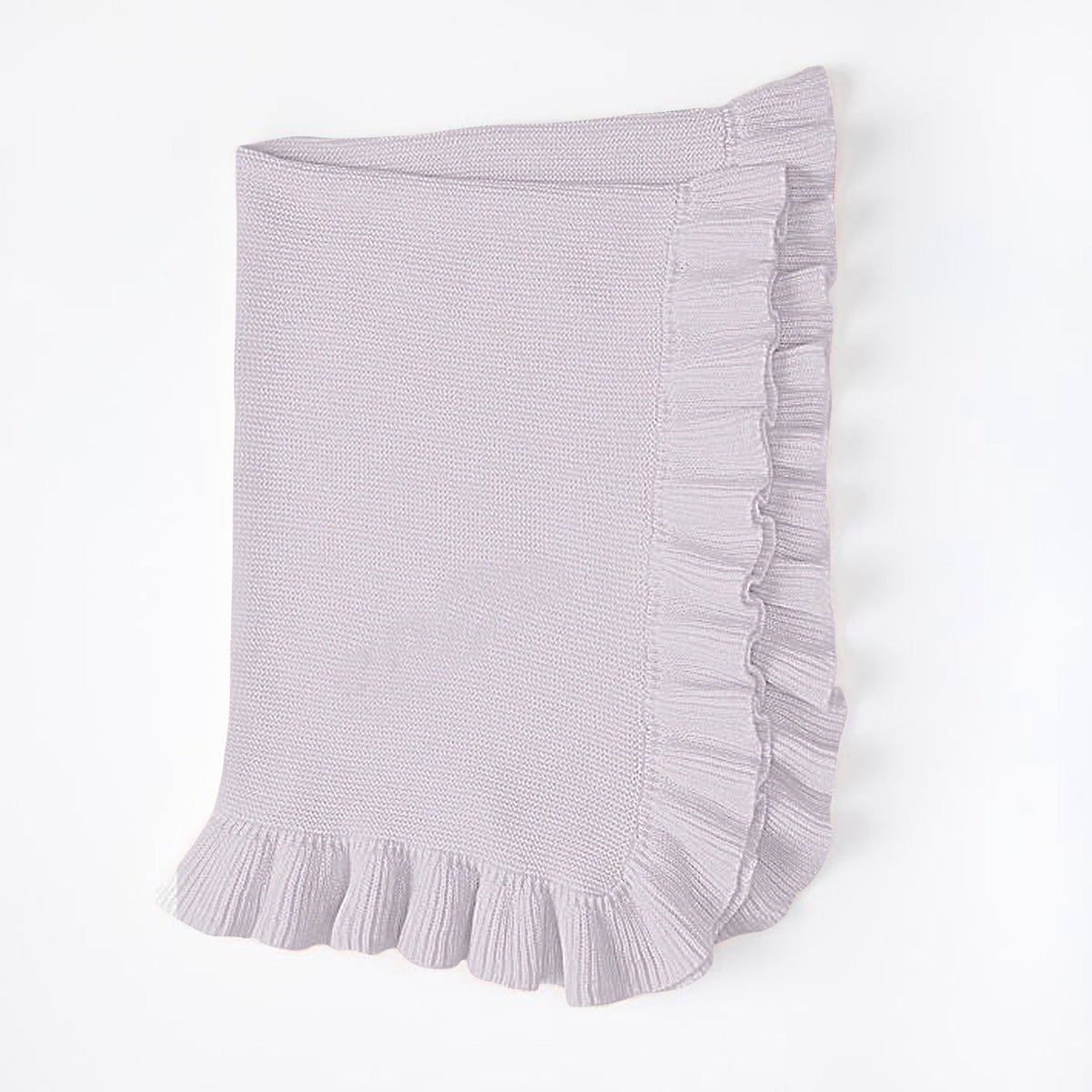 Ruffle Knit Baby Blanket