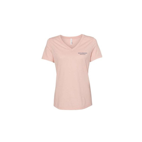 Hot Springs Bella V-Neck Tee | Peach