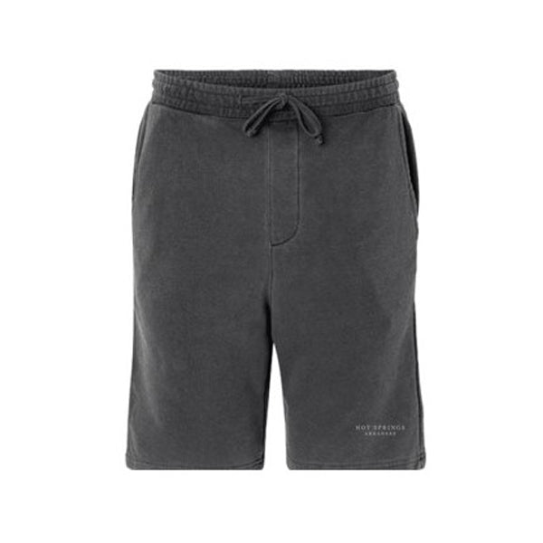 Hot Springs Embroidered Dyed Sweat Shorts | Light Grey Thread