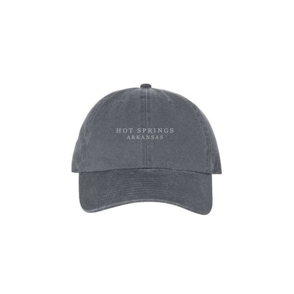Hot Springs Arkansas Cap | Light Grey Thread