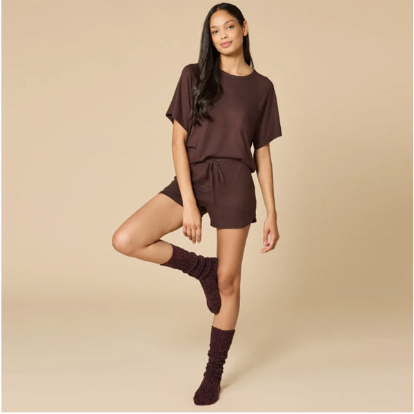 Dream Slouchy Tee Top with Shorts Lounge Set