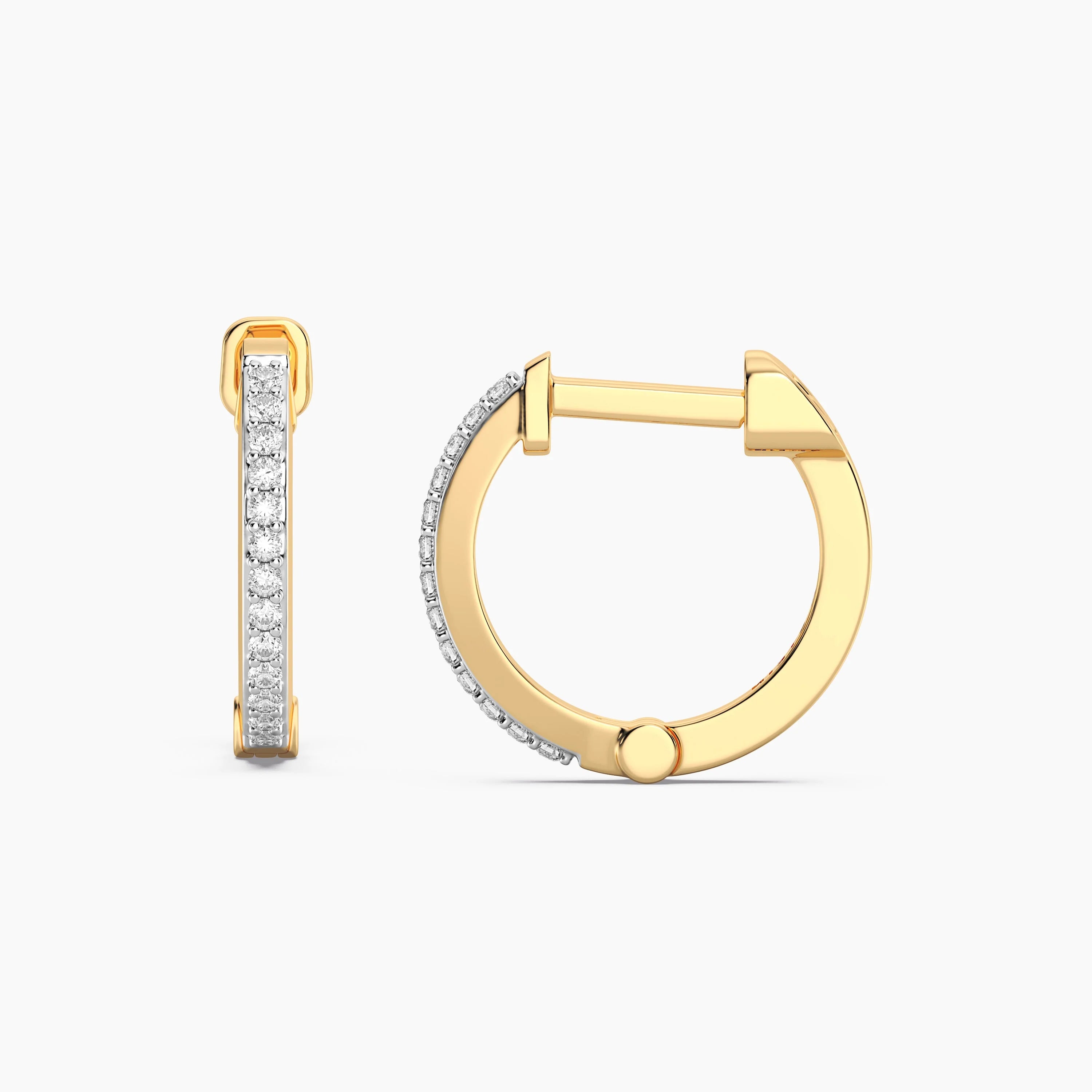 Classic Pave Diamond Huggie Earrings