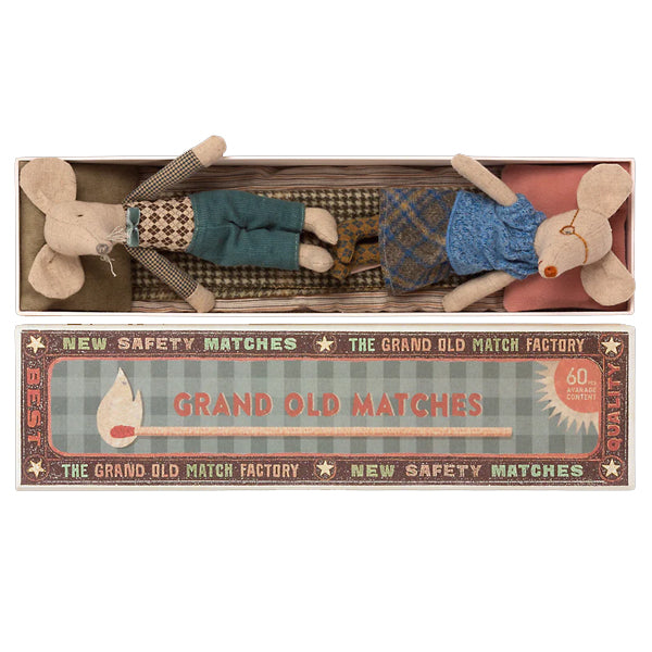Grandma & Grandpa Mice in Matchbox