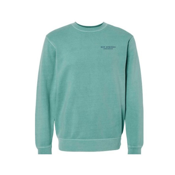 Hot Springs Embroidered Crew Sweatshirt | Navy Thread