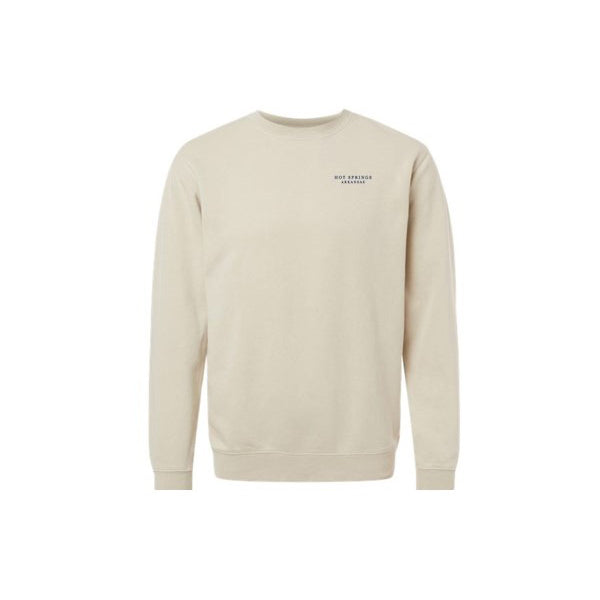 Hot Springs Embroidered Crew Sweatshirt | Navy Thread