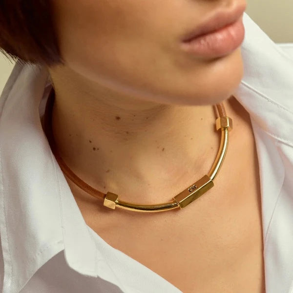 Nut Choker Necklace | Gold Plated