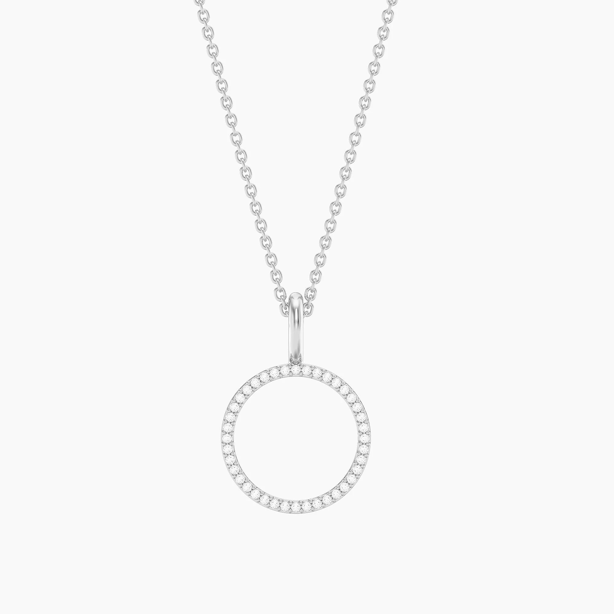 I Love You Always and Forever Circle Pendant Necklace
