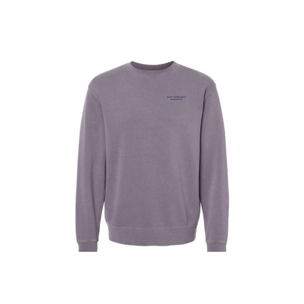 Hot Springs Embroidered Crew Sweatshirt | Navy Thread