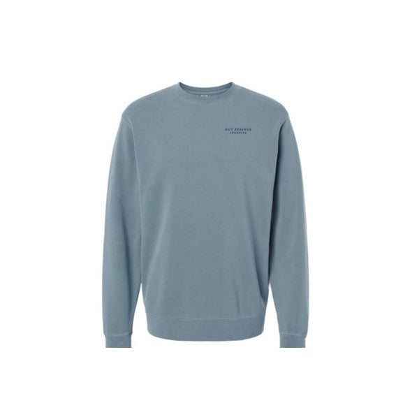 Hot Springs Embroidered Crew Sweatshirt | Navy Thread