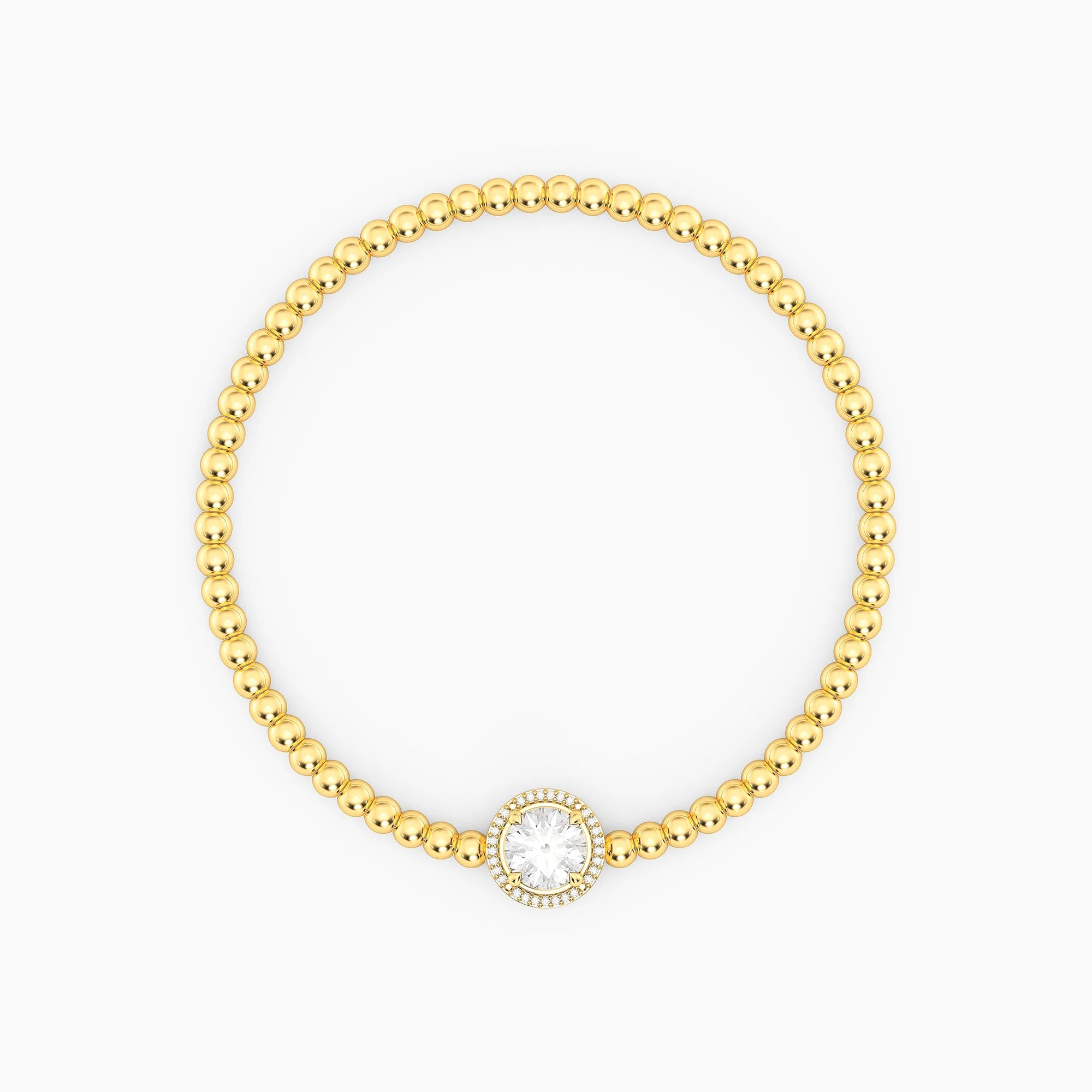 Birthstone Beaded Bracelet | Gold