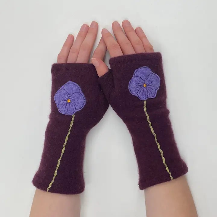 Fingerless Cashmere Gloves | Pansy