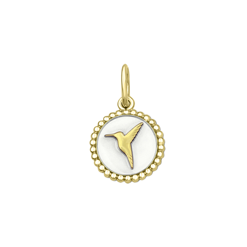 Lola Small Pendant | Gold Hummingbird