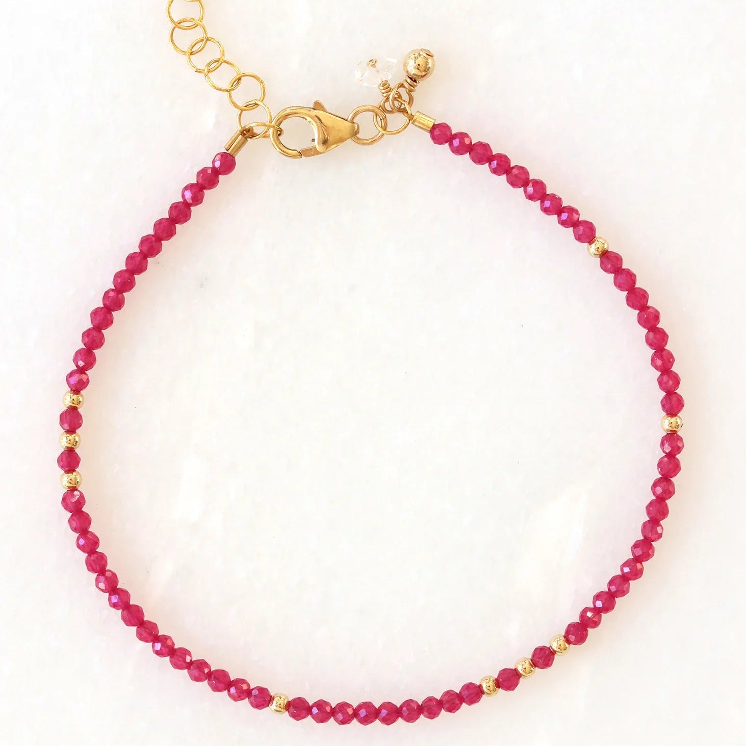 Ruby Charm Bracelet