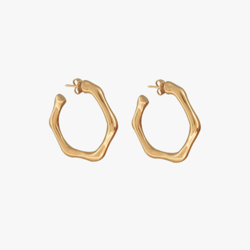Bamboo Hoop Earrings