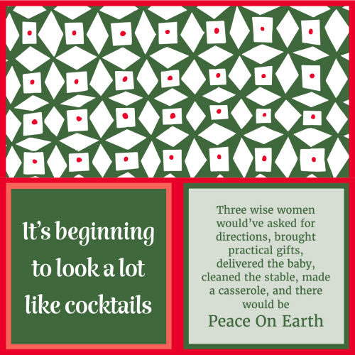 Double-Sided Cocktail Napkin | Christmas