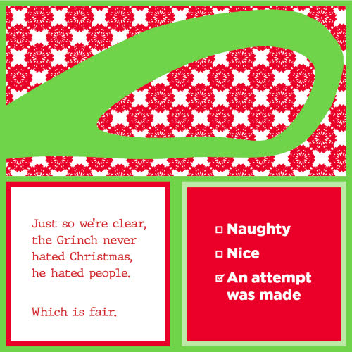 Double-Sided Cocktail Napkin | Christmas