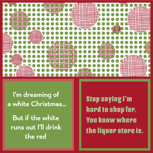 Double-Sided Cocktail Napkin | Christmas