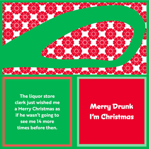 Double-Sided Cocktail Napkin | Christmas