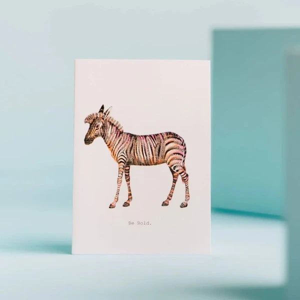 Be Bold Zebra Greeting Card
