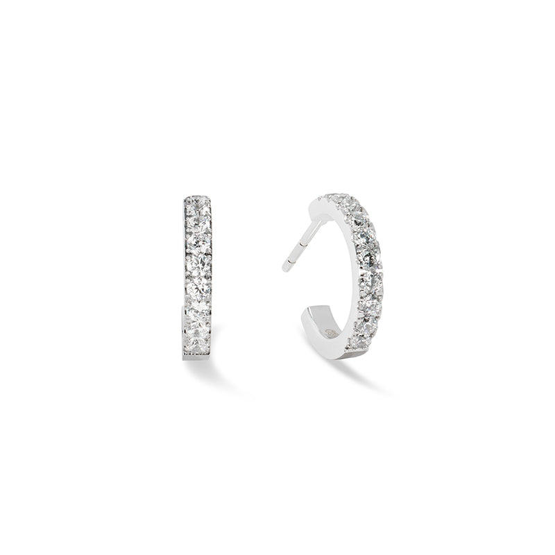 Eternal Love Hoop Earrings | Silver