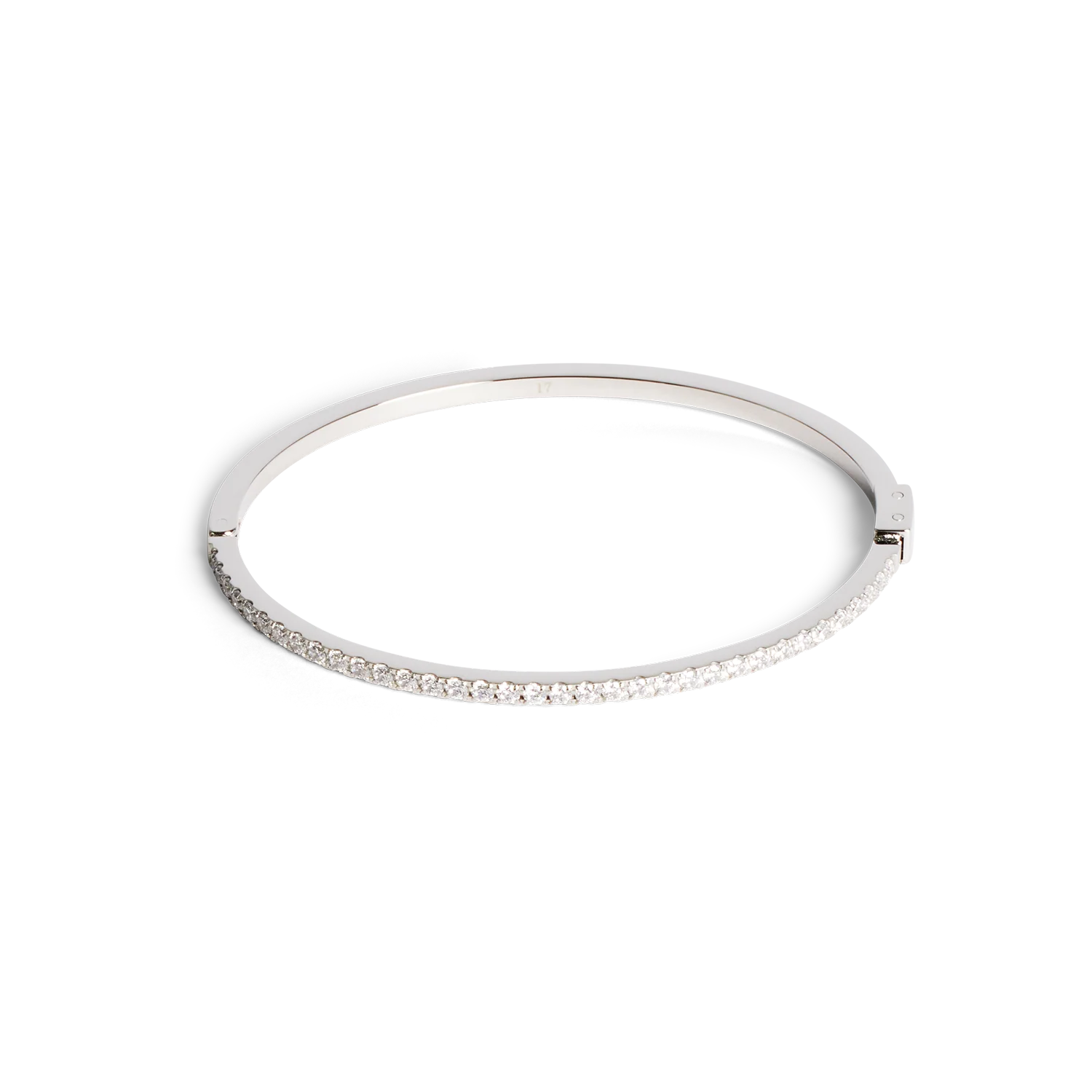 Silver Eternal Love Bangle | Crystal