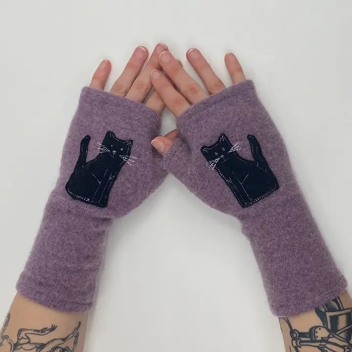 Fingerless Cashmere Gloves | Cat