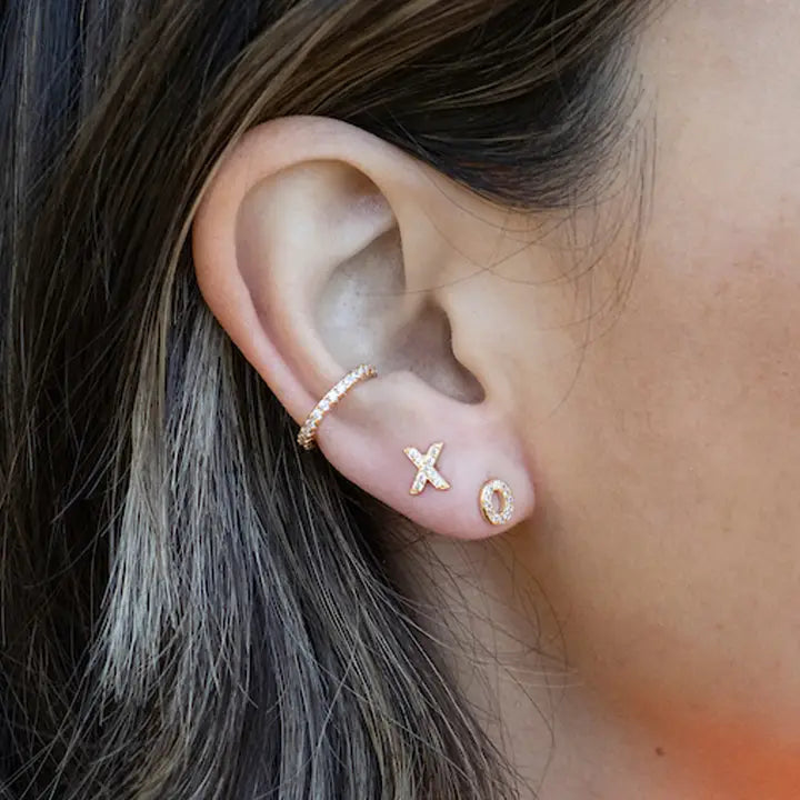 Xo Crystal Stud Earrings