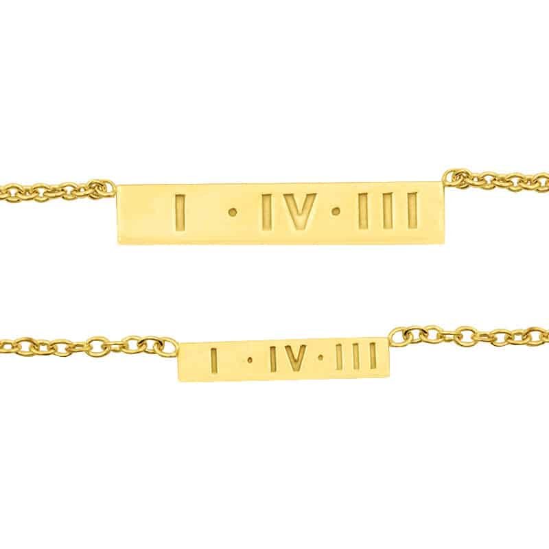 Lola 1-4-3 | Gold Bar Reversible Necklace | Medium