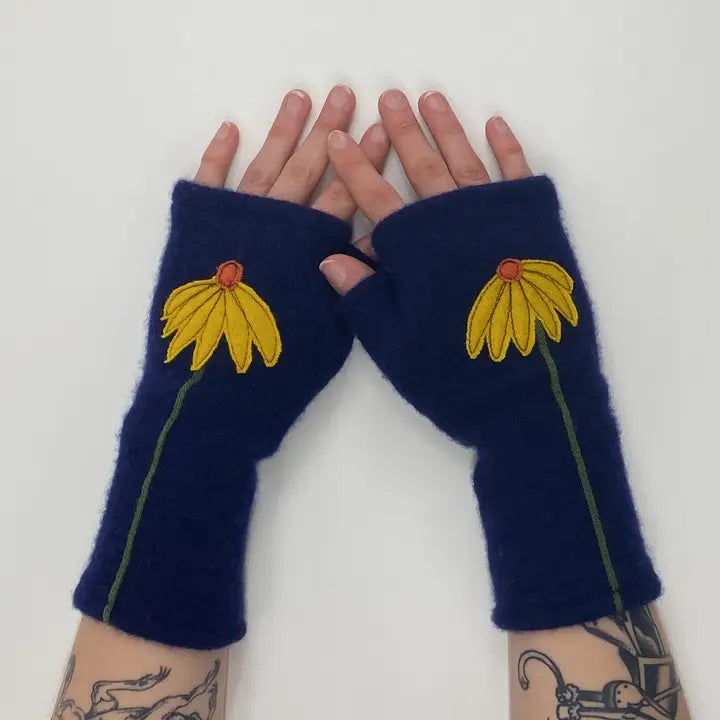 Fingerless Cashmere Gloves | Coneflower