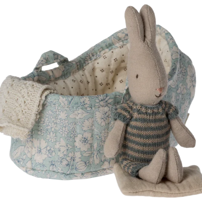 Micro Rabbit in Carrying Cot