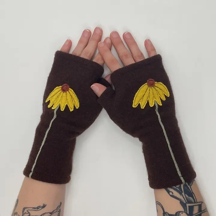 Fingerless Cashmere Gloves | Coneflower