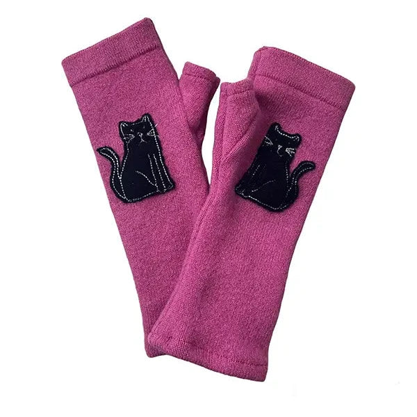 Fingerless Cashmere Gloves | Cat