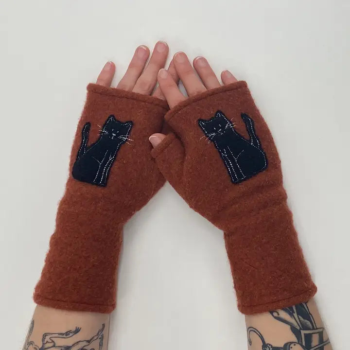Fingerless Cashmere Gloves | Cat
