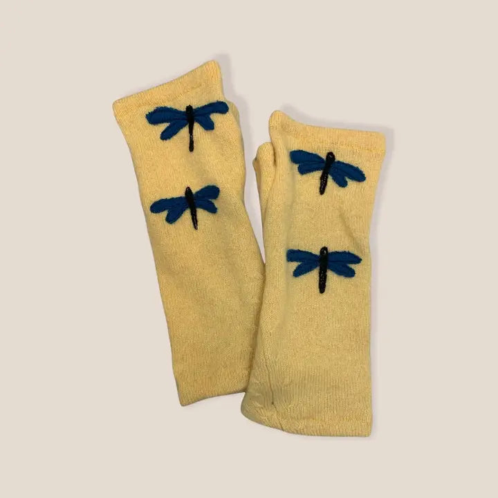 Fingerless Cashmere Gloves | Dragonfly